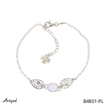 Bracelet B4801-PL with real Moonstone