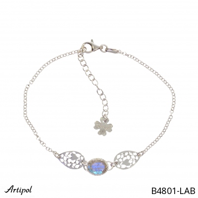 Bracelet B4801-LAB with real Labradorite