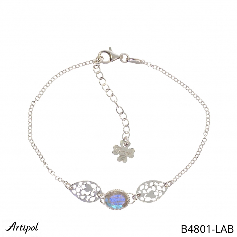 Bracelet B4801-LAB with real Labradorite