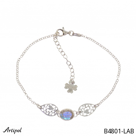 Bracelet B4801-LAB en Labradorite véritable