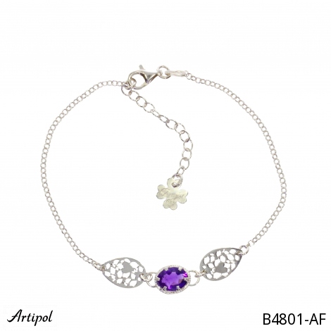 Bracelet B4801-AF en Améthyste véritable