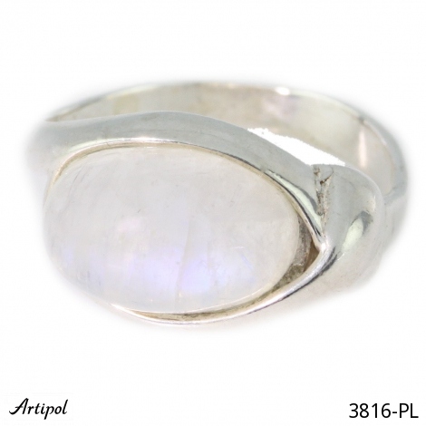 Ring 3816-PL with real Rainbow Moonstone