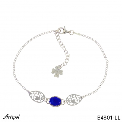 Bracelet B4801-LL with real Lapis lazuli