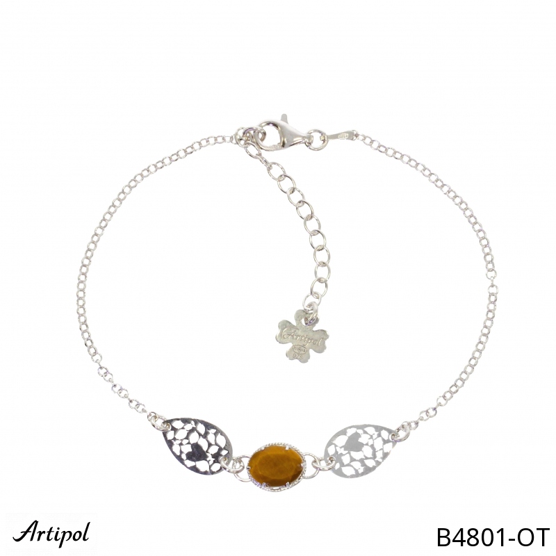 Bracelet B4801-OT with real Tiger's eye