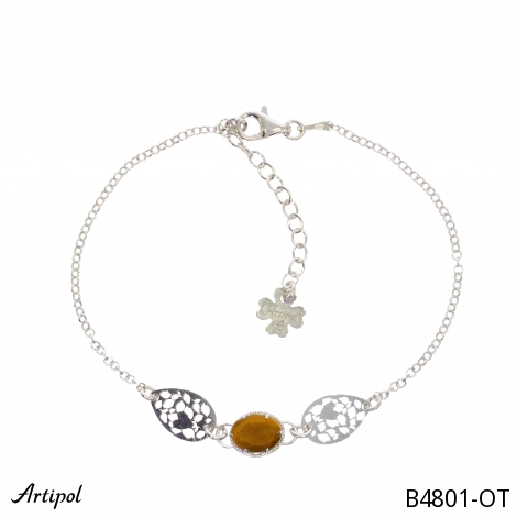 Bracelet B4801-OT with real Tiger's eye