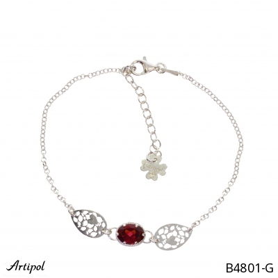Bracelet B4801-G with real Garnet