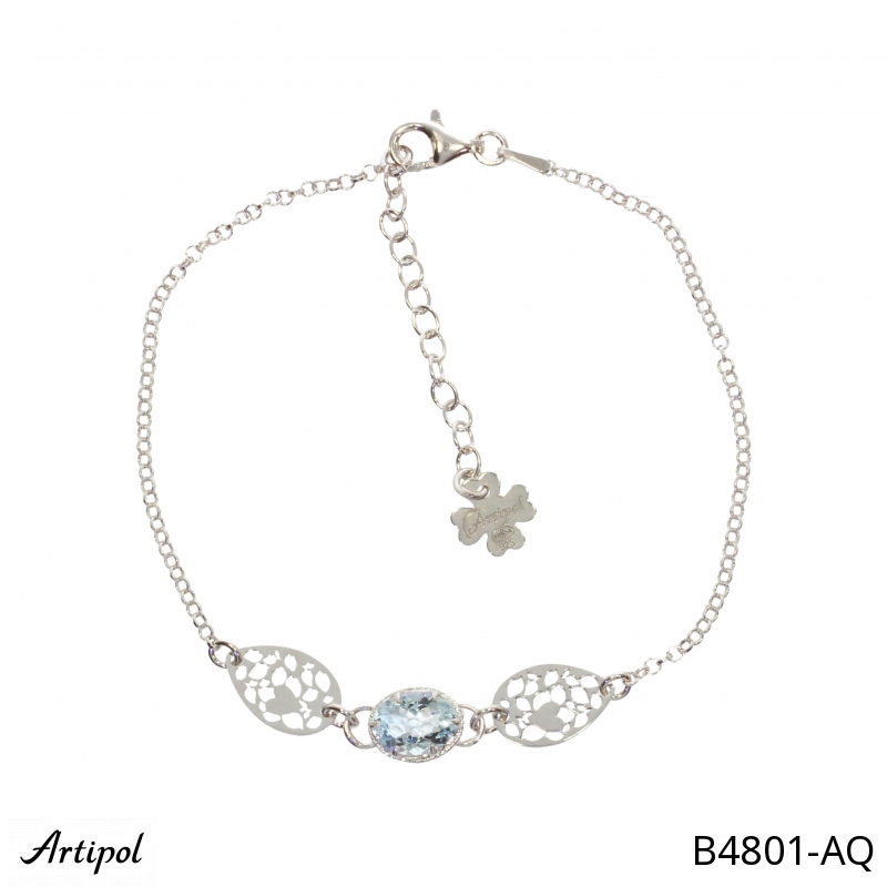 Bracelet B4801-AQ en Aigue-marine véritable