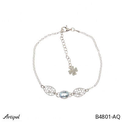 Bracelet B4801-AQ with real Aquamarine