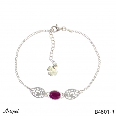 Bracelet B4801-R with real Ruby