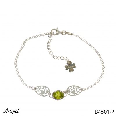 Bracelet B4801-P with real Peridot