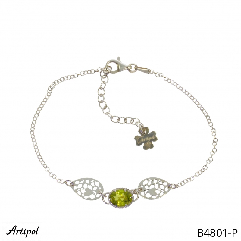 Armreif B4801-P mit echter Peridot