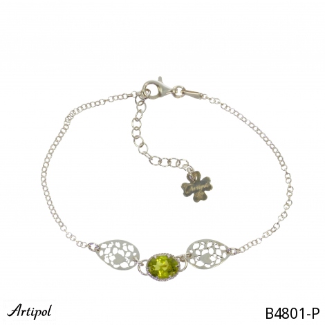 Armreif B4801-P mit echter Peridot