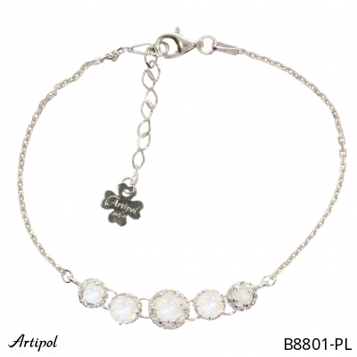 Bracelet B8801-PL with real Moonstone