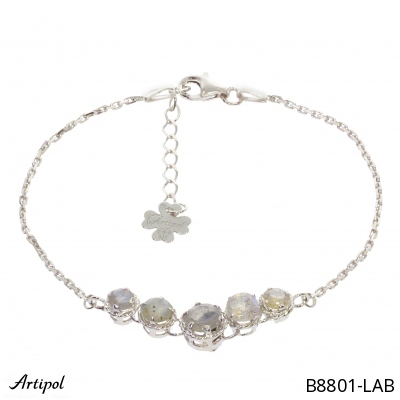 Bracelet B8801-LAB with real Labradorite
