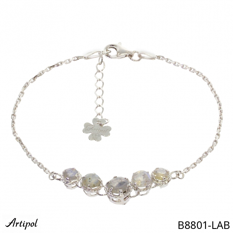 Bracelet B8801-LAB en Labradorite véritable