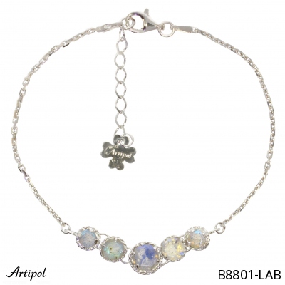 Bracelet B8801-LAB with real Labradorite