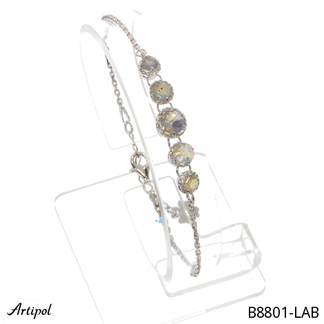 Bracelet B8801-LAB en Labradorite véritable
