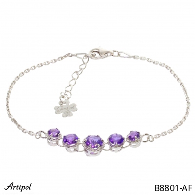 Bracelet B8801-AF en Améthyste véritable