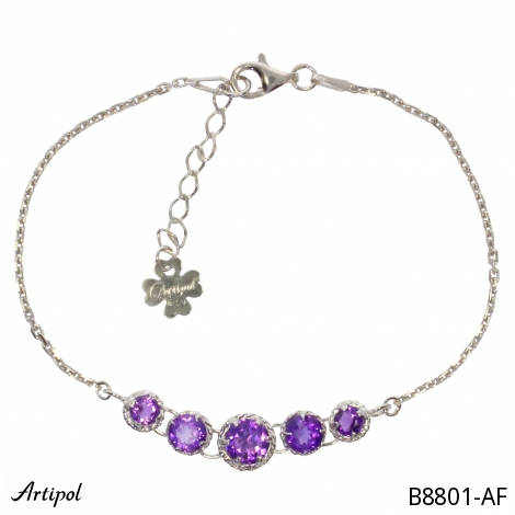 Bracelet B8801-AF en Améthyste véritable