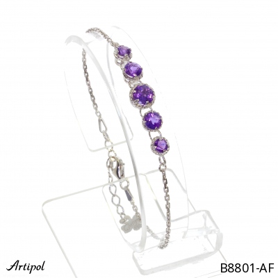 Bracelet B8801-AF with real Amethyst