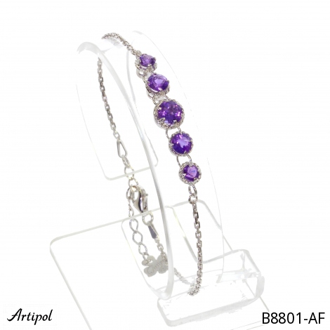 Bracelet B8801-AF with real Amethyst