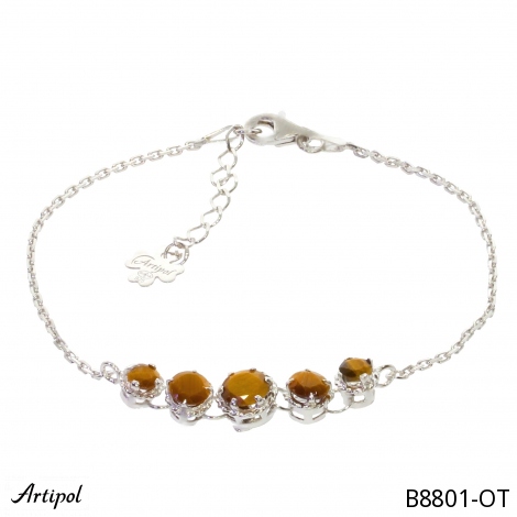 Bracelet B8801-OT with real Tiger’s Eye