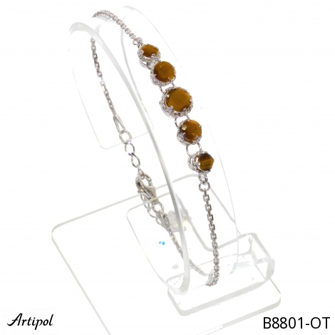 Bracelet B8801-OT with real Tiger's eye