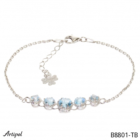 Armreif B8801-TB mit echter Blauem Topas