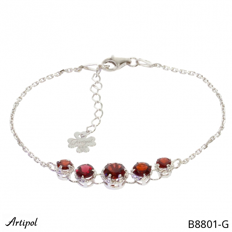 Bracelet B8801-G en Grenat véritable