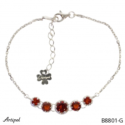 Bracelet B8801-G with real Garnet