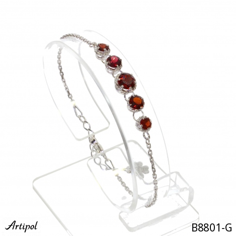 Bracelet B8801-G en Grenat véritable