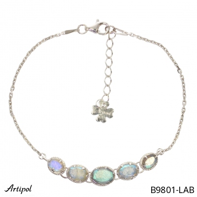 Bracelet B9801-LAB with real Labradorite