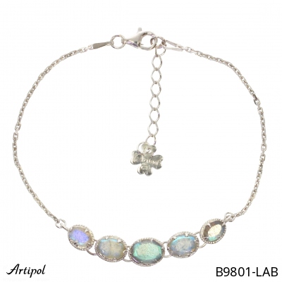 Bracelet B9801-LAB with real Labradorite