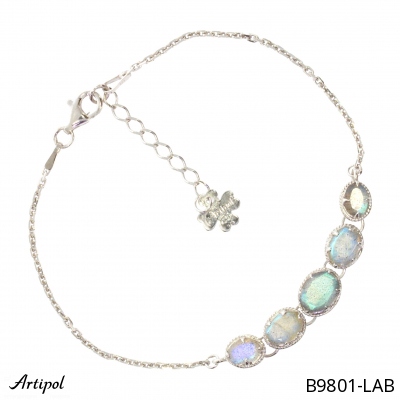 Bracelet B9801-LAB with real Labradorite