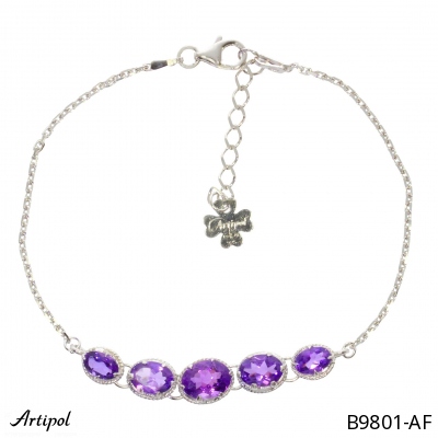 Bracelet B9801-AF with real Amethyst