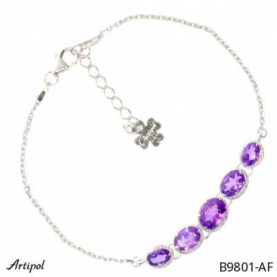 Bracelet B9801-AF with real Amethyst