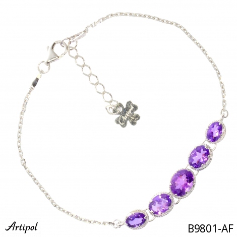 Armreif B9801-AF mit echter Amethyst