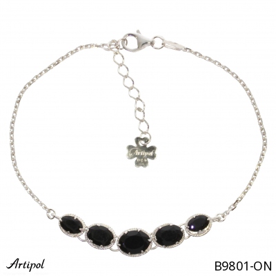 Armreif B9801-ON mit echter Schwarzem Onyx