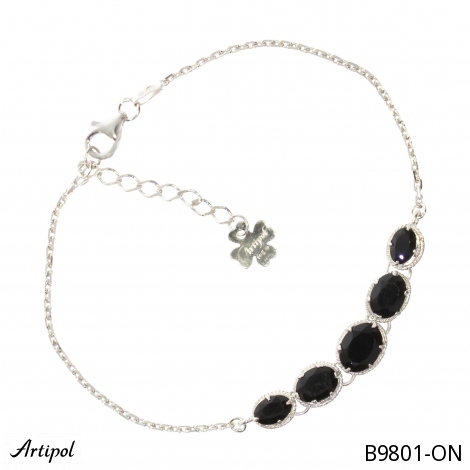 Bracelet B9801-ON with real Black Onyx