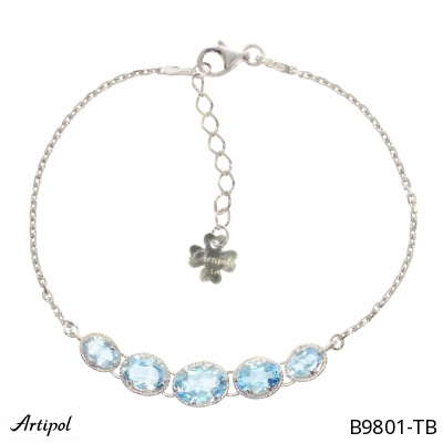 Hot Selling Beautiful 925 Sterling Silver Natural Larimar & Sky blue Topaz  Women's Bracelet For Gift - AliExpress