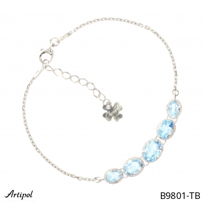 Bracelet B9801-TB with real Blue topaz