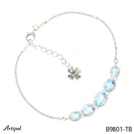 Bracelet B9801-TB with real Blue Topaz