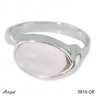 Ring 3816-QR with real Rose quartz