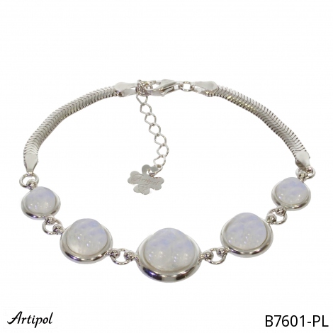 Bracelet B7601-PL with real Moonstone