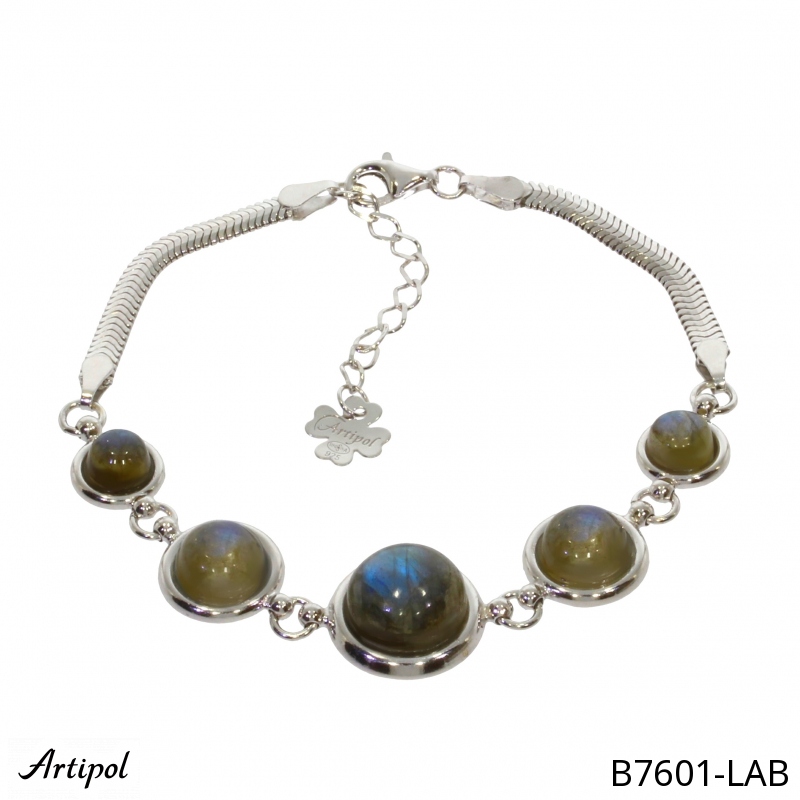 Armreif B7601-LAB mit echter Labradorit