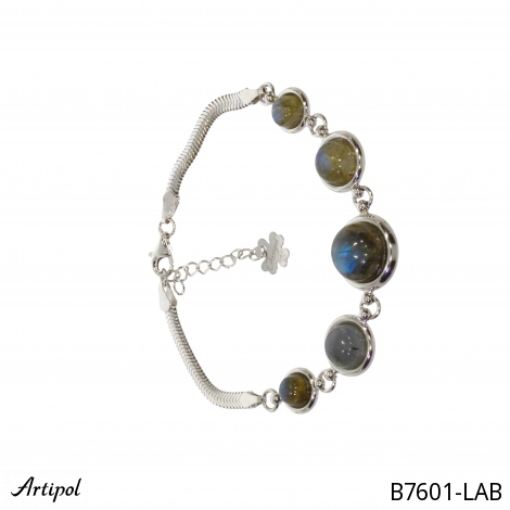 Armreif B7601-LAB mit echter Labradorit