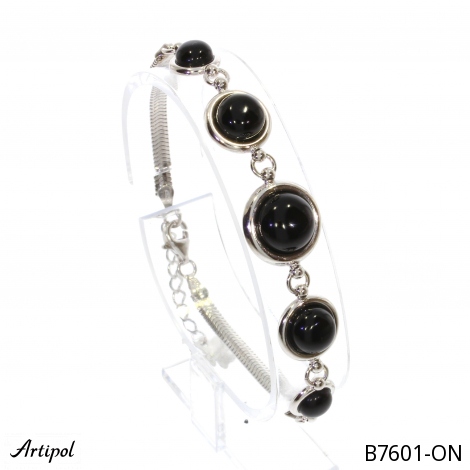 Armreif B7601-ON mit echter Schwarzem Onyx