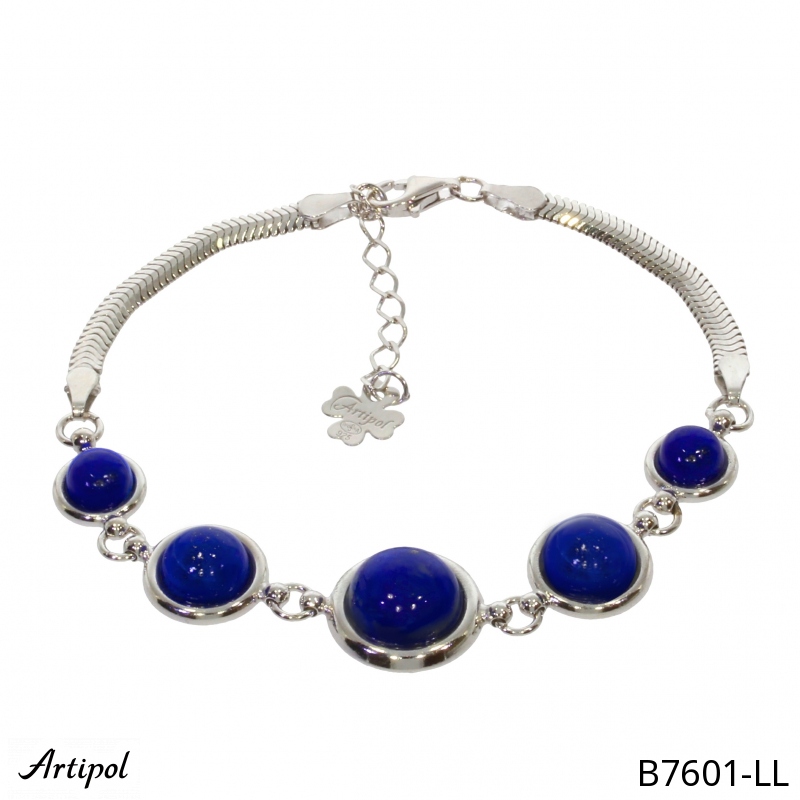 Armreif B7601-LL mit echter Lapis Lazuli