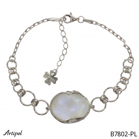 Bracelet B7802-PL with real Moonstone