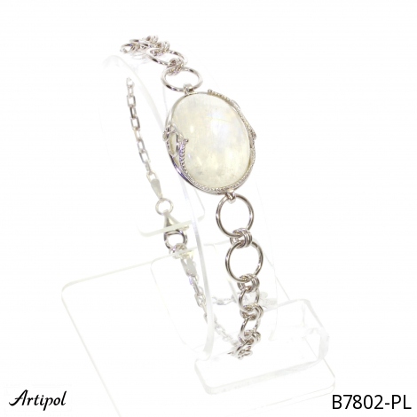 Bracelet B7802-PL with real Moonstone